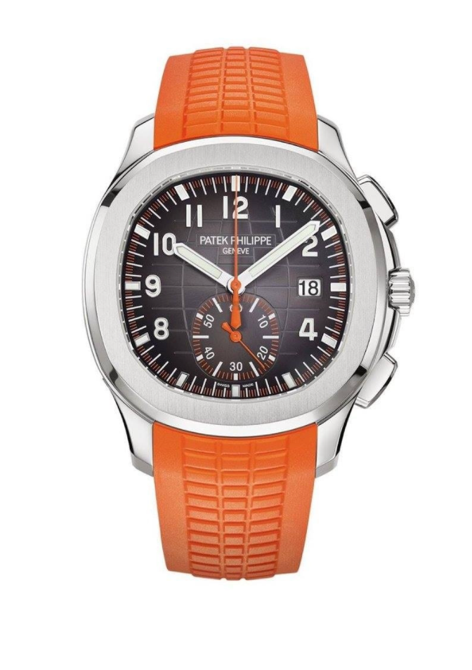 Replica Aquanaut Chronograph Orange Rubber Strap