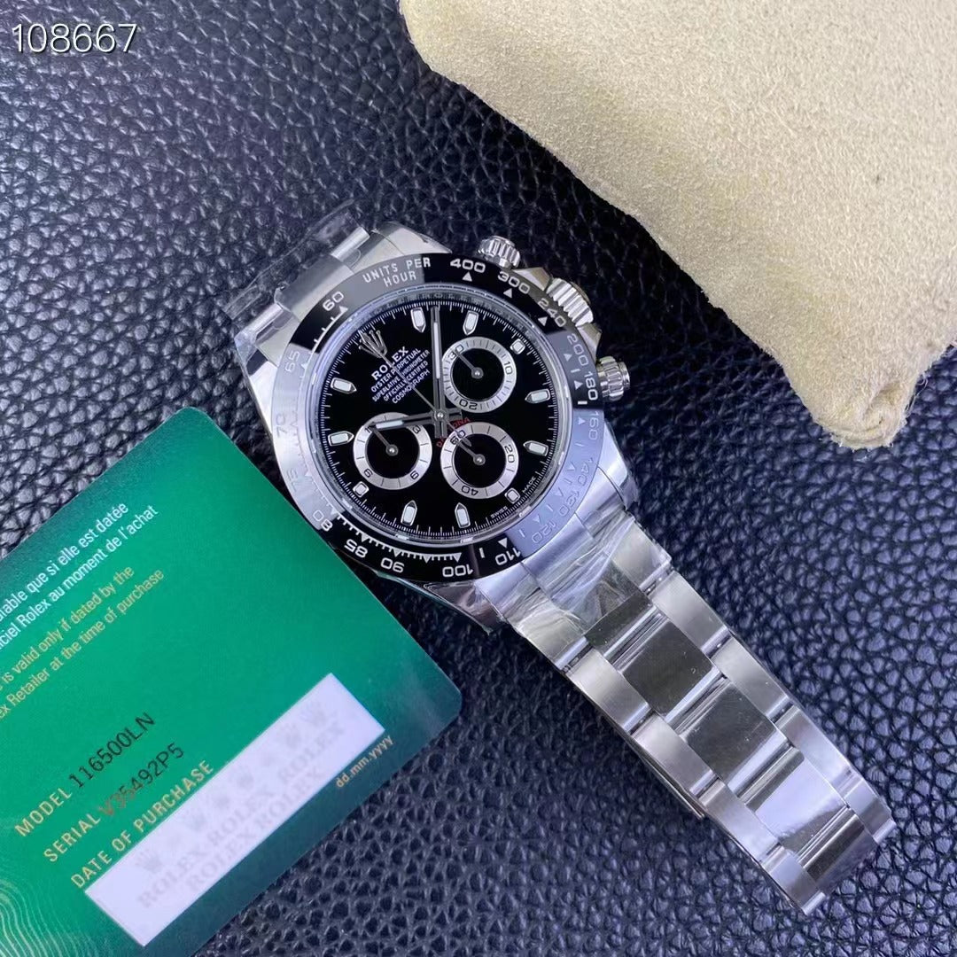 Replica Rolex Cosmograph Daytona Men's Black Dial Watch 116500LN - IP Empire Replica Watches