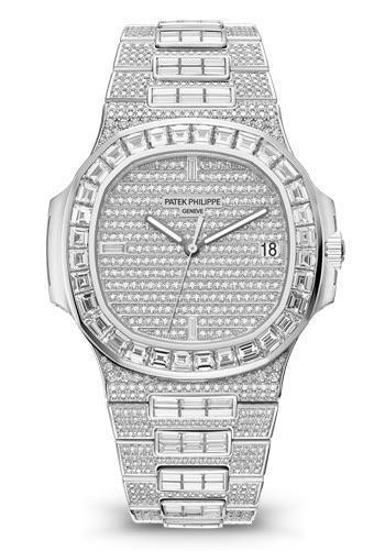 Swiss Clone Replica Patek Philippe Nautilus Jumbo 5719 Full Diamonds