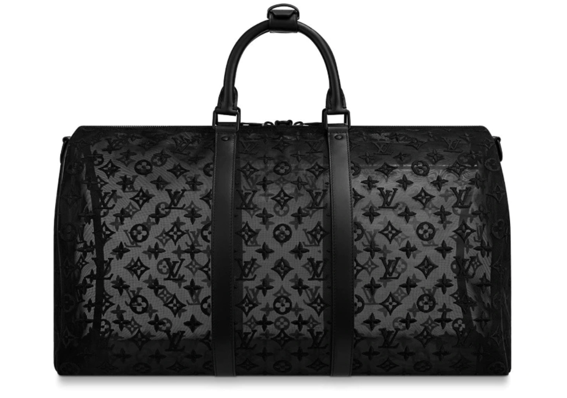 Replica 1:1 Clone Louis Vuitton Keepall Bandouliere Monogram 50 Black